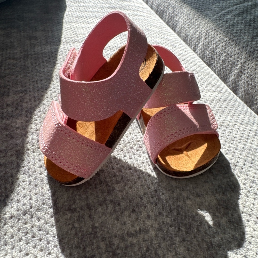 Wonder Nation Glittery Pink Kids Sandals